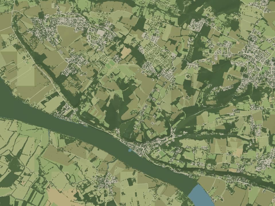 Cartographie vue du dessus — Cambes